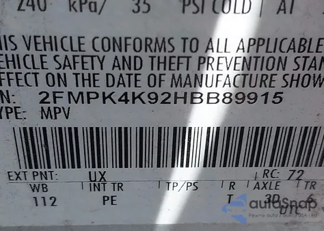 2017 Ford Edge Titanium from USA, damaged, VIN 2FMPK4K92HBB89915